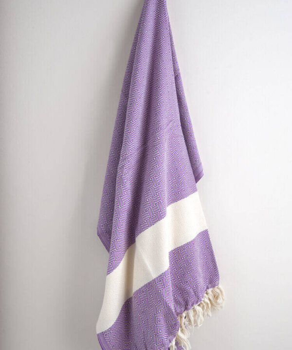 Hamam-Square-Original-Turkish-Diamond-Lilac-beach-towel