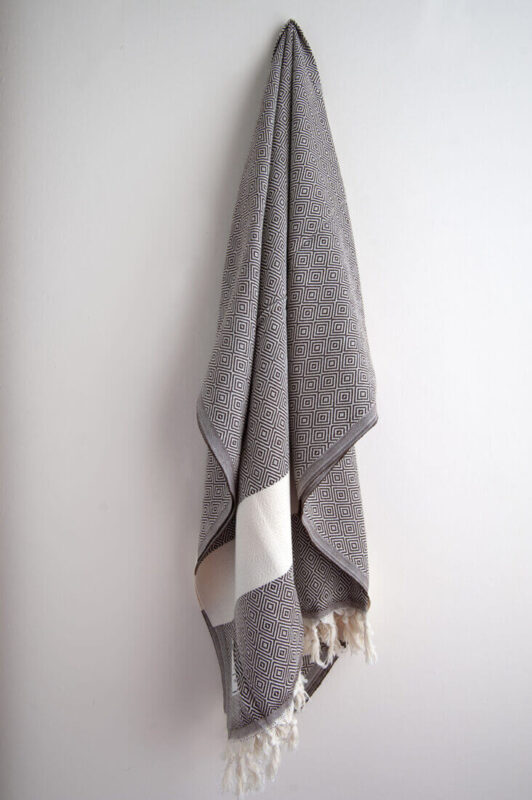 Hamam-Square-Original-Turkish-Peshtemal-Pestemal-Diamond-Brown-beach-towel