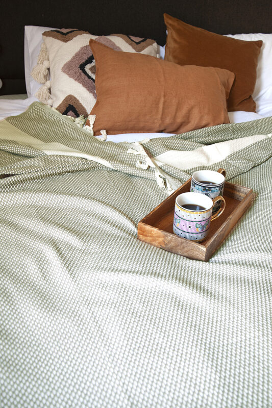 Hasir Khaki Blanket Extra Large Double King size bed Cotton