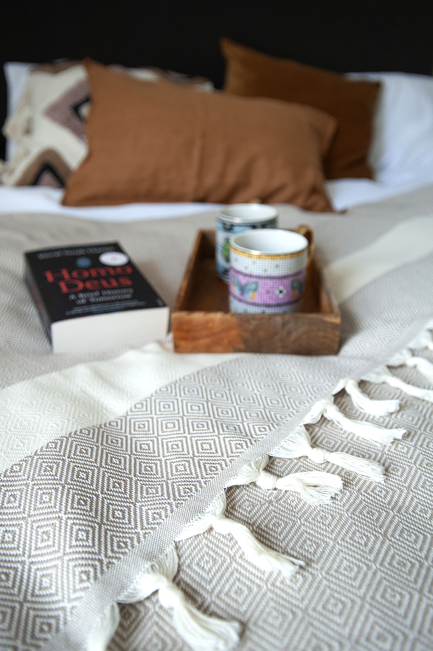 Khaki Green Diamond Throw Hamam Square