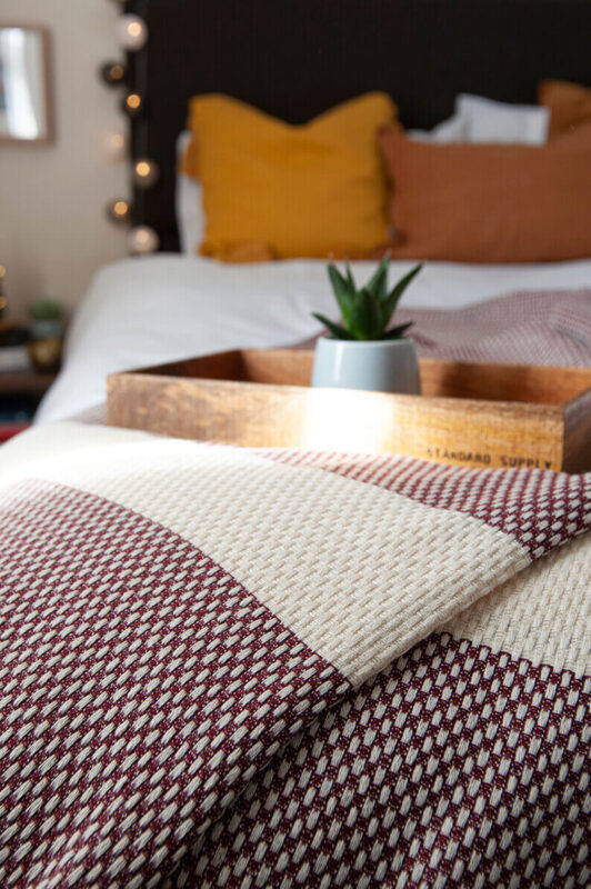 Hasir-Ruby-Red-Blanket-Extra-Large-Double-King-size-bed-Cotton