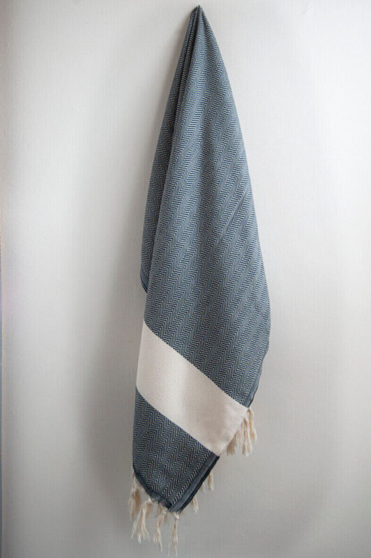 Hamam-Square-Original-Turkish-Herringbone-Black-beach-towel