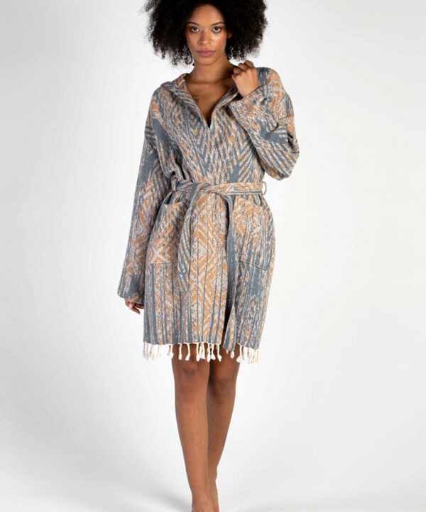 Luxury Women's Long Hooded Bathrobe & Dressing Gown Palm Springs