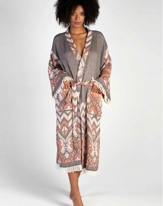 Luxury Women's Long Hooded Bathrobe & Dressing Gown Palo Alto